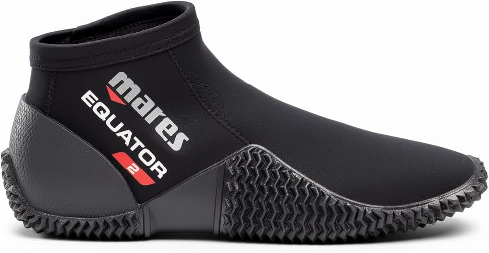 Mares Adult Equator 2mm Neoprene Ankle-High Scuba Diving Boots for Men & Women - Non-Slip Rubber Sole