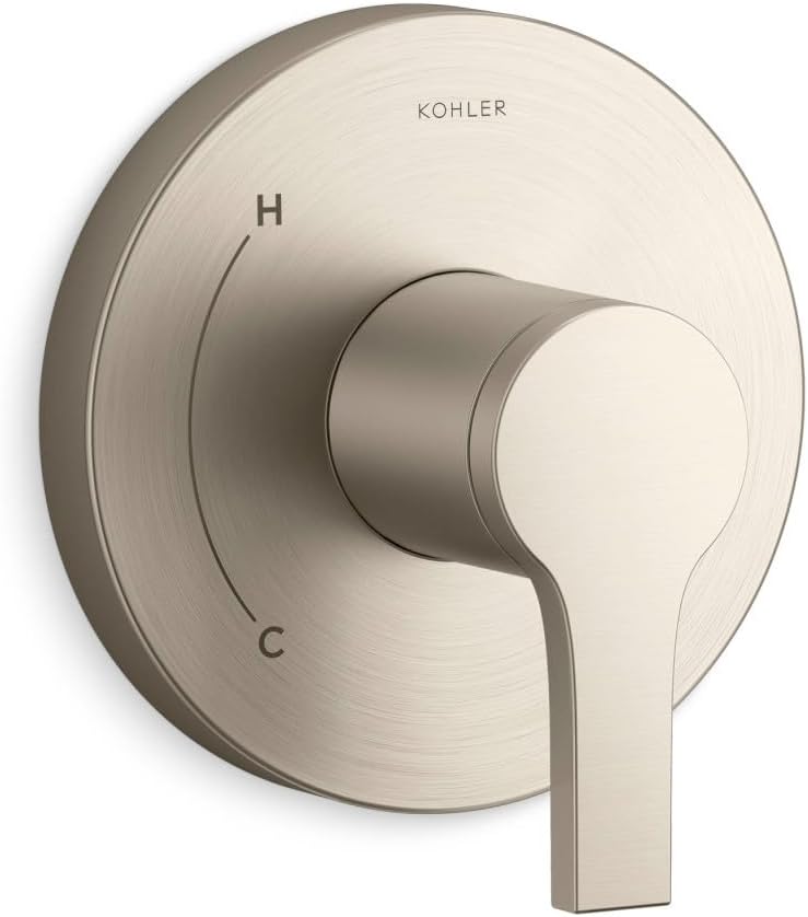 KOHLER TS35320-4-BN, Elate Rite-Temp Valve Trim, Vibrant Brushed Nickel, Elegant Bathroom Valve, Rust-Resistant