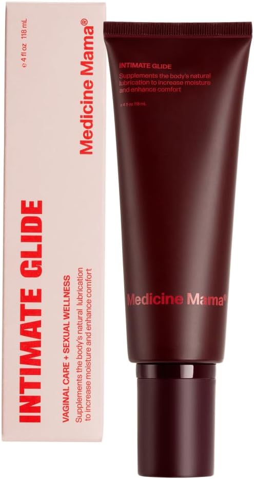 Medicine Mama’s Intimate Glide – All-Natural Lubricant FDA-Cleared for Internal & External Use – Lube with Organic Aloe and Hyaluronic Acid – 4 Oz