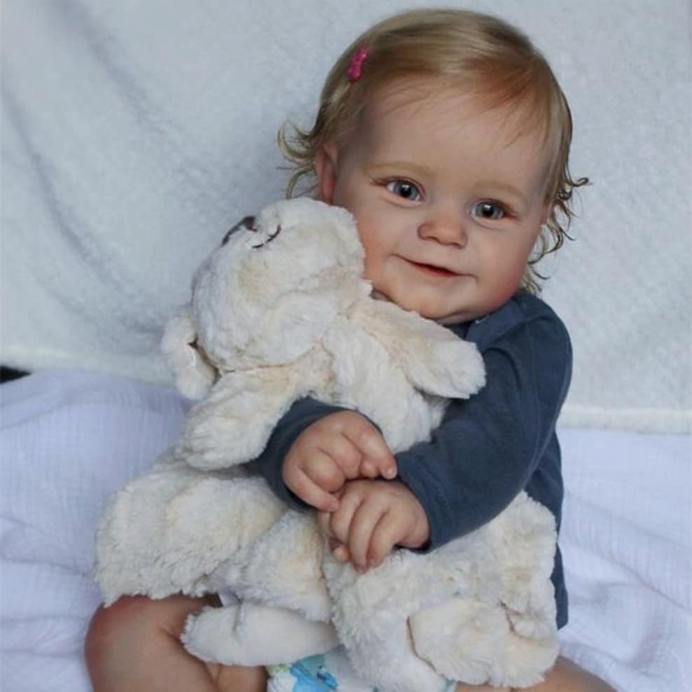 Pinky Reborn Lifelike Reborn Baby Dolls 20inch Lifelike Girl Newborn Look Real Cute Soft Realistic Doll Silicone Baby Reborn Toddler Christmas Baby Doll for Kids Age 3+
