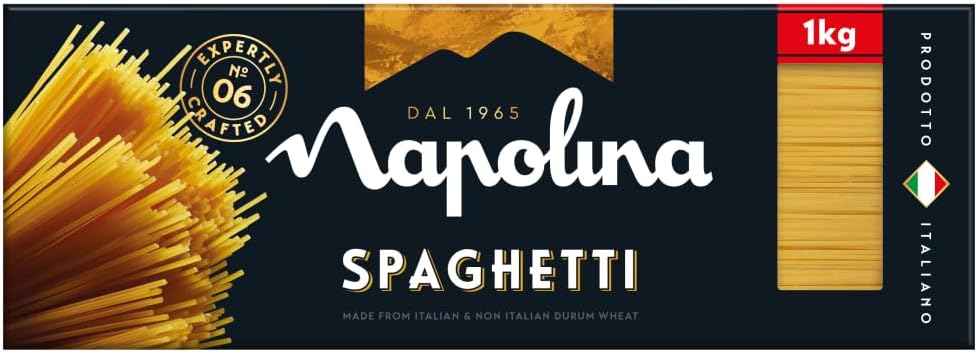 Napolina Spaghetti Pasta, 1 kg (Pack of 1)