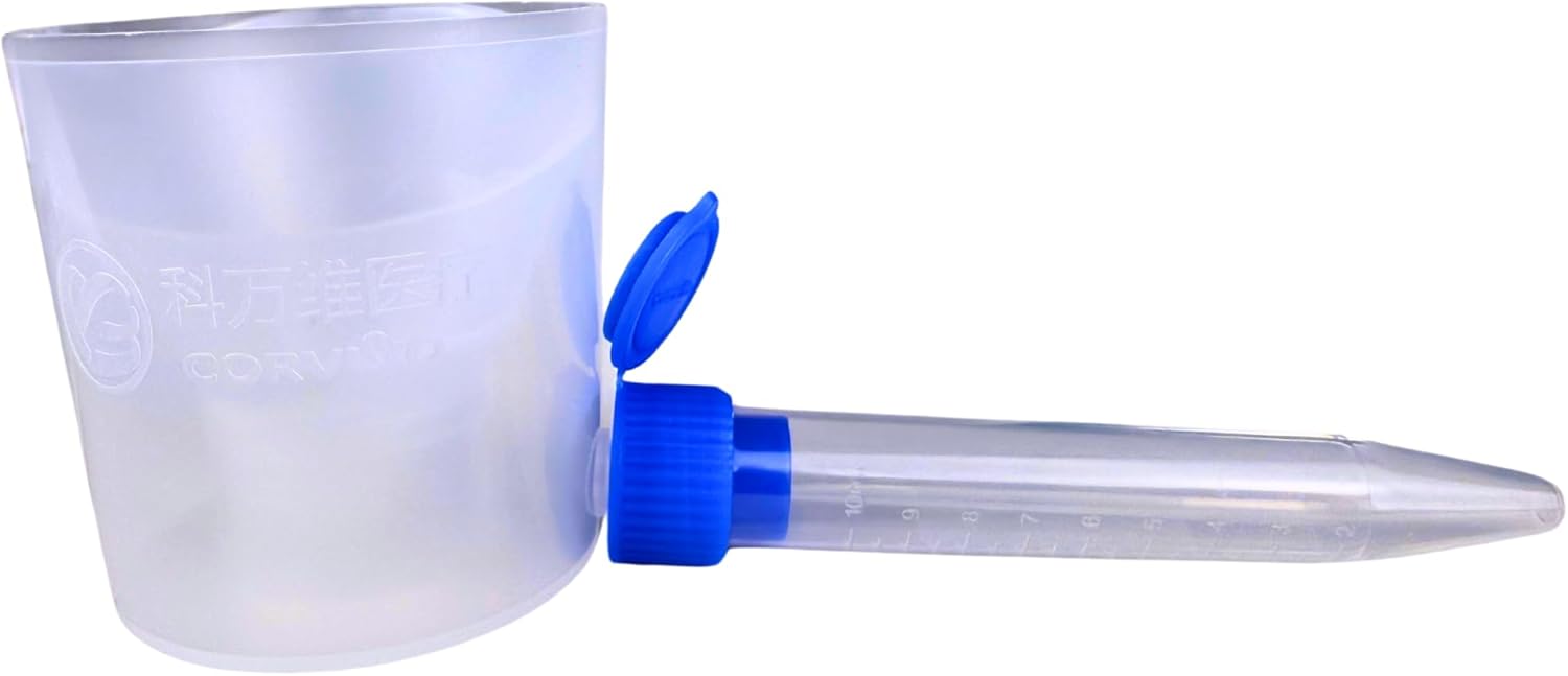 [50 Pack] EZCHECK Midstream Urine Collection Device, Urine Cup, Mid-Stream Urine Specimen Tube(10mL) for Pregnancy Test, Ovulation Test, pH Test