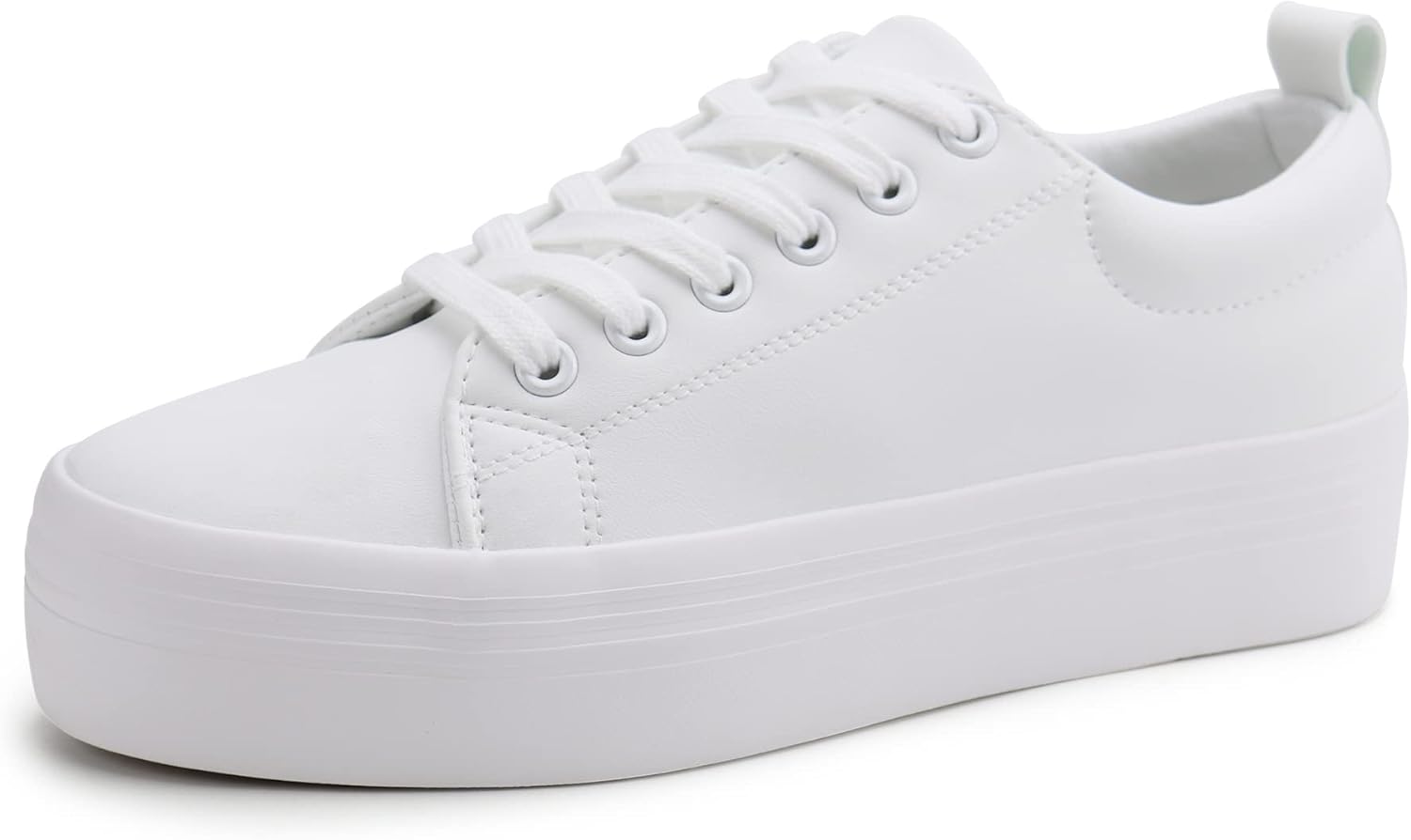 JABASIC Women Lace Up Platform Sneakers Comfortable Casual Fashion Sneaker Walking Shoes