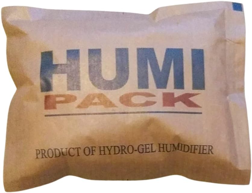Humi-Pack 60gr Cigar Humidor Humidifier - 72%RH Humidity Control - Convenient & Easy All In One Solution For Humidification Brown Pack 5.30x3.70.0.80
