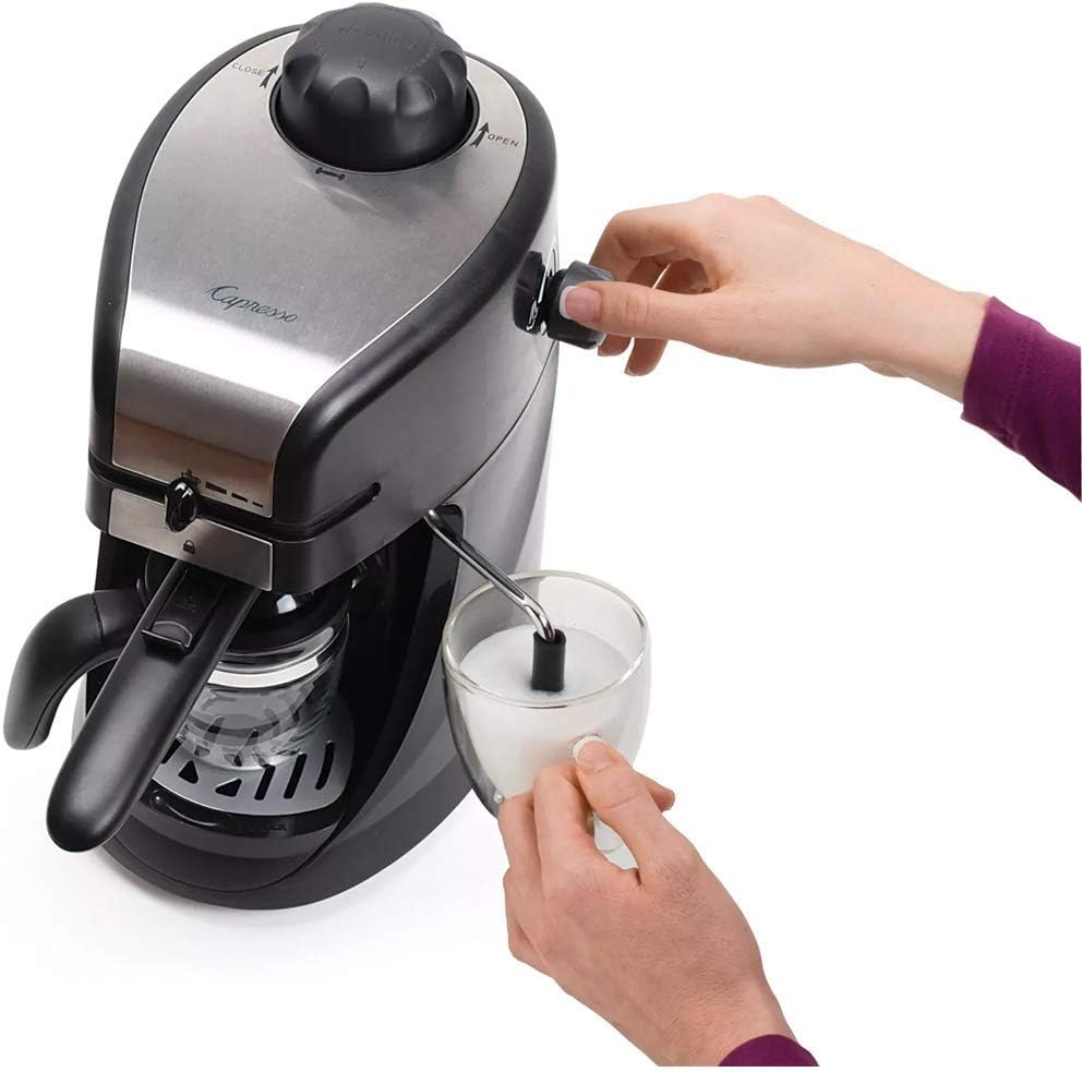 Capresso 303.01 4-Cup Espresso and Cappuccino Machine Black 13.25" x 7.5" x 9.75"