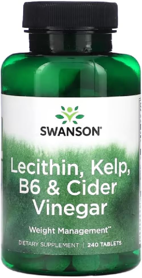 Swansons Swanson - Lecithin, Kelp, B6 & Cider Vinegar | Metabolic and Digestive Health - 240 Tablets