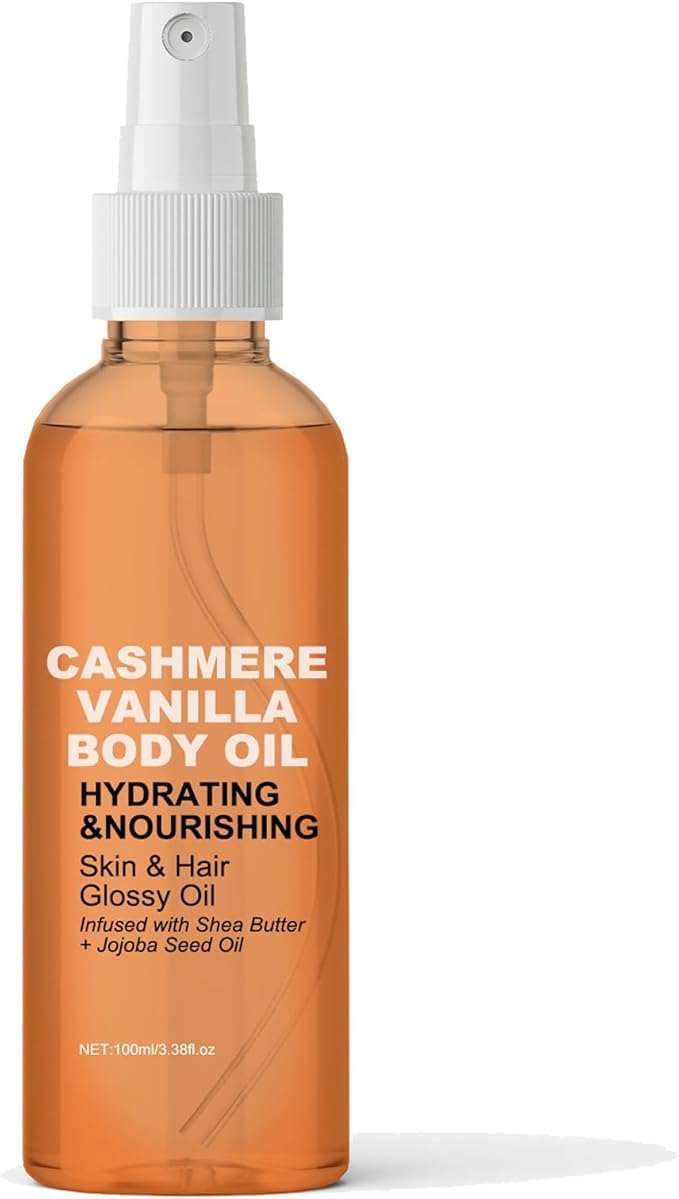Vanilla Cashmere Body Oil,Vanilla Cashmere Lotion, Cashmere Vanilla Body and Hair Oil,Cashmere Vanilla Body Oil,Firms and Softens Skin,Hair Care (1 pcs)