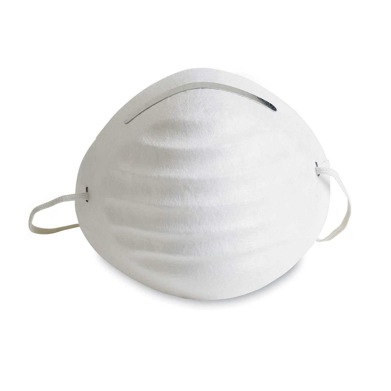 G & F Products Two-Strap Disposable Dust Masks, Cup Style, White, 50-Pack