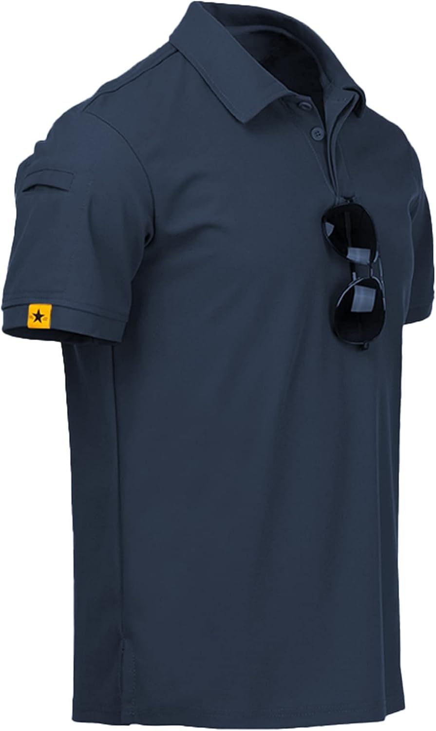 JACKETOWN Men Polo Shirt Short Sleeve Breathable Tennis Shirt Summer Tshirts Men Button Front Polo Shirts Casual Sport Shirt Basic Regular-Fit Golf