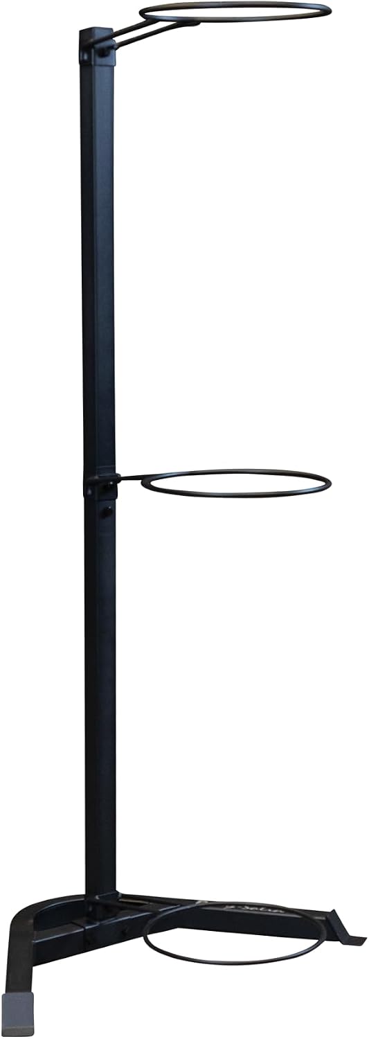 Body-Solid (GSR10B) Stability Ball Rack, Vertical Storage for Home and Commercial Gym, Grey/Black