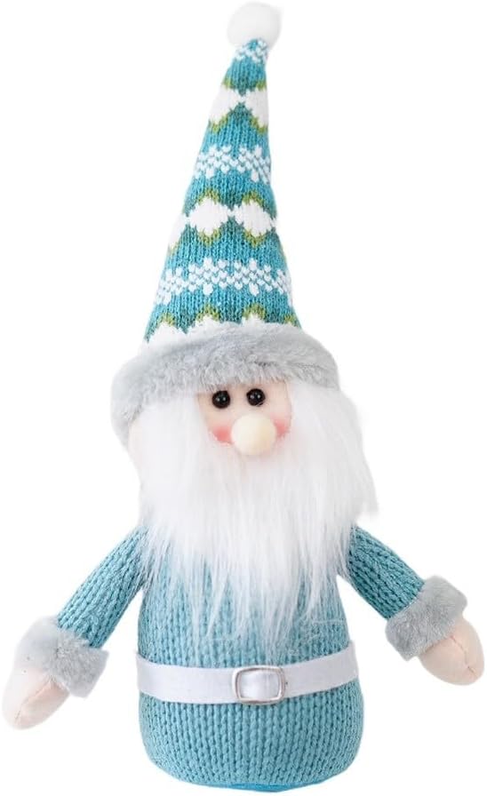 Handmade Christmas Gnome Doll Ornament for Decorating Kitchen, For Home, and Farmhouse Spaces During Holiday Season with Soft Fabrics (Santa Claus)