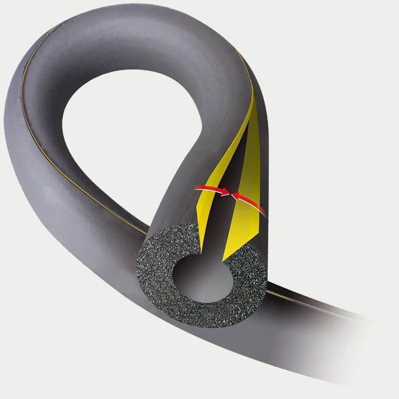 Pipe Insulation Tube 15mm Bore 9mm Wall x 2m – Flexible Self-Seal Foam Lagging with self Seal Slit | Closed Cell Thermal Cladding for Hot & Cold Pipes | HVAC & Plumbing Use