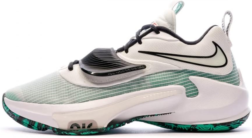 Zoom Freak 3 Mens Basketball Shoe (White/Teal Green)
