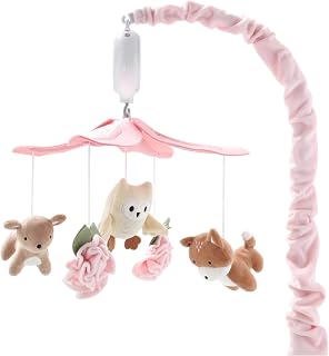 The Peanutshell Woodland Musical Crib Mobile for Girls