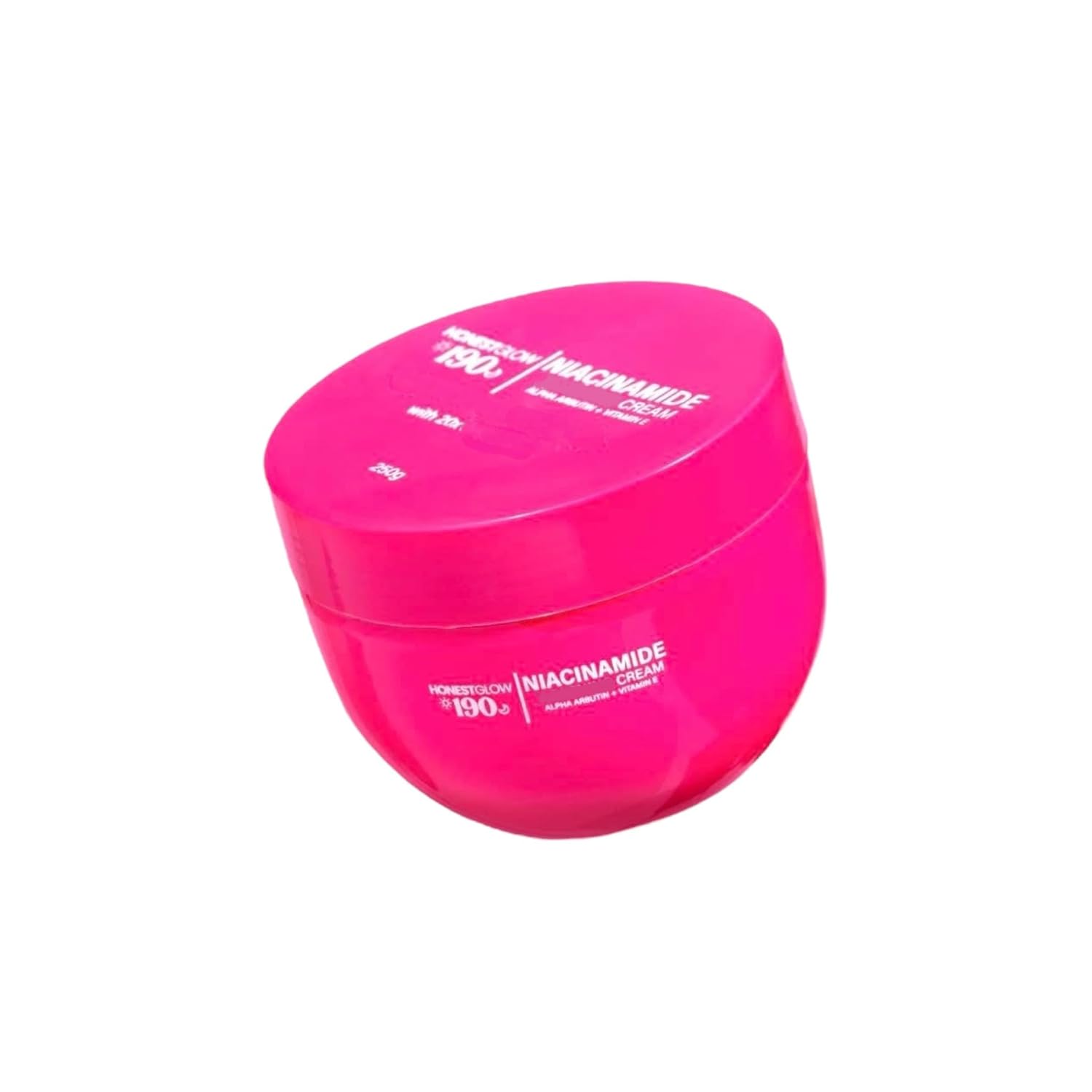 HONESTGLOW 190 Niacinamide Cream with Alpha Arbutin & Vitamin E – 250g | Daily Moisturizing Cream for Smooth and Even-Looking Skin | Gentle Formula for Face and Body