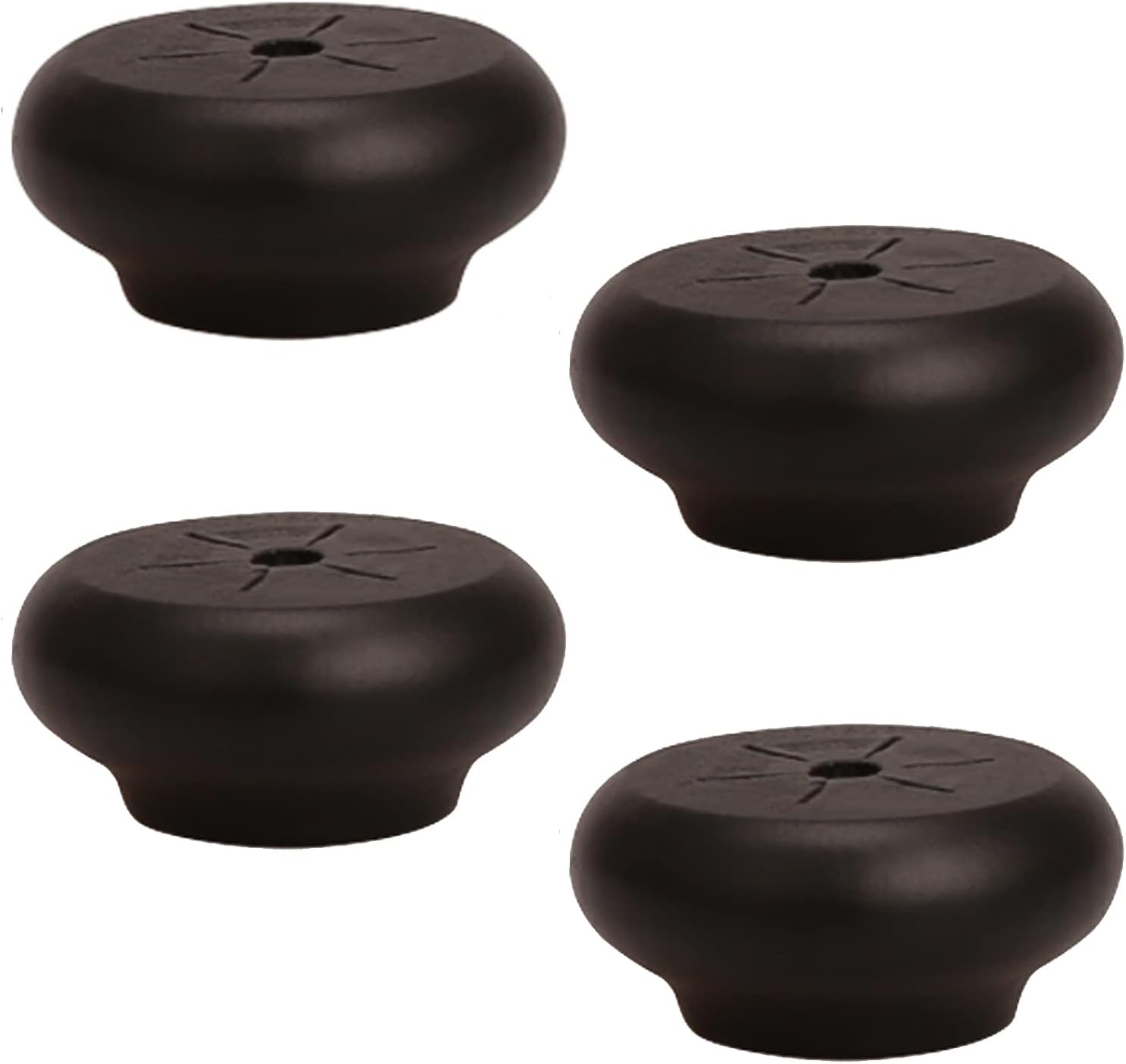 Solid Wood Furniture Replacement Legs,Wooden Bun Feet,Round Cabinets Legs Raised Legs for Kitchen Sofas TV Cabinets Dressers Chairs Stools Bookshelves,Set of 4,with Screws (20mm/0.79in,Black)