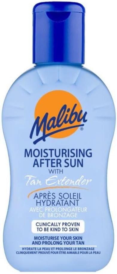 Malibu Sun After Sun Tan Extending Lotion, Original, 100ml | Moisturising After Sun Care, Prolong Natural Tan, Hydrating Body Lotion, Aloe Vera, Vitamin E & Allantoin Enriched
