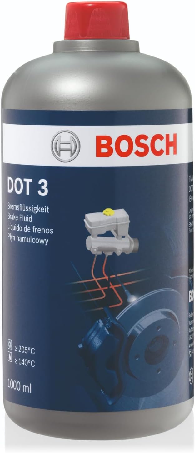 Bosch Brake Fluid DOT 3, 1 L - For Vehicles Manufactured Before 2000 - Not recommended for ABS and ESP Brakes