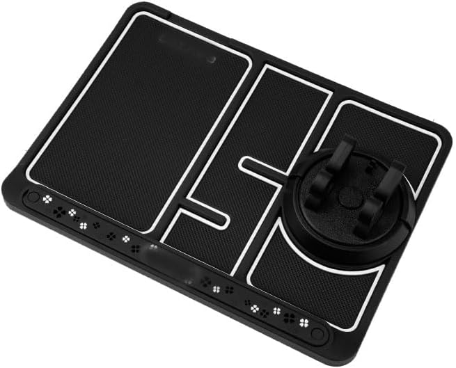 Multifunction 4-in-1 Dashboard Mat for Lincoln Nautilus 2024 2025,Heat Resistant Car Anti-Slip mat No Installation Required Number Parking Phone Holder,B