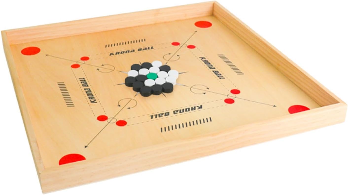 HGZLQKD Carrom Board Set Family Interactive Toy Wooden Tabletop Game for All