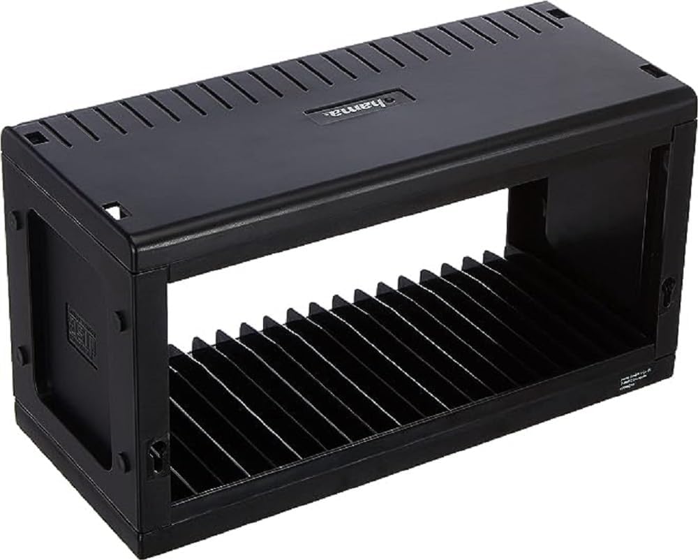 Hama CD Rack for 20 CDs | CD Storage for Hanging or Standing, Space-Saving, Small CD Stand, for the Office or Any Room | Black