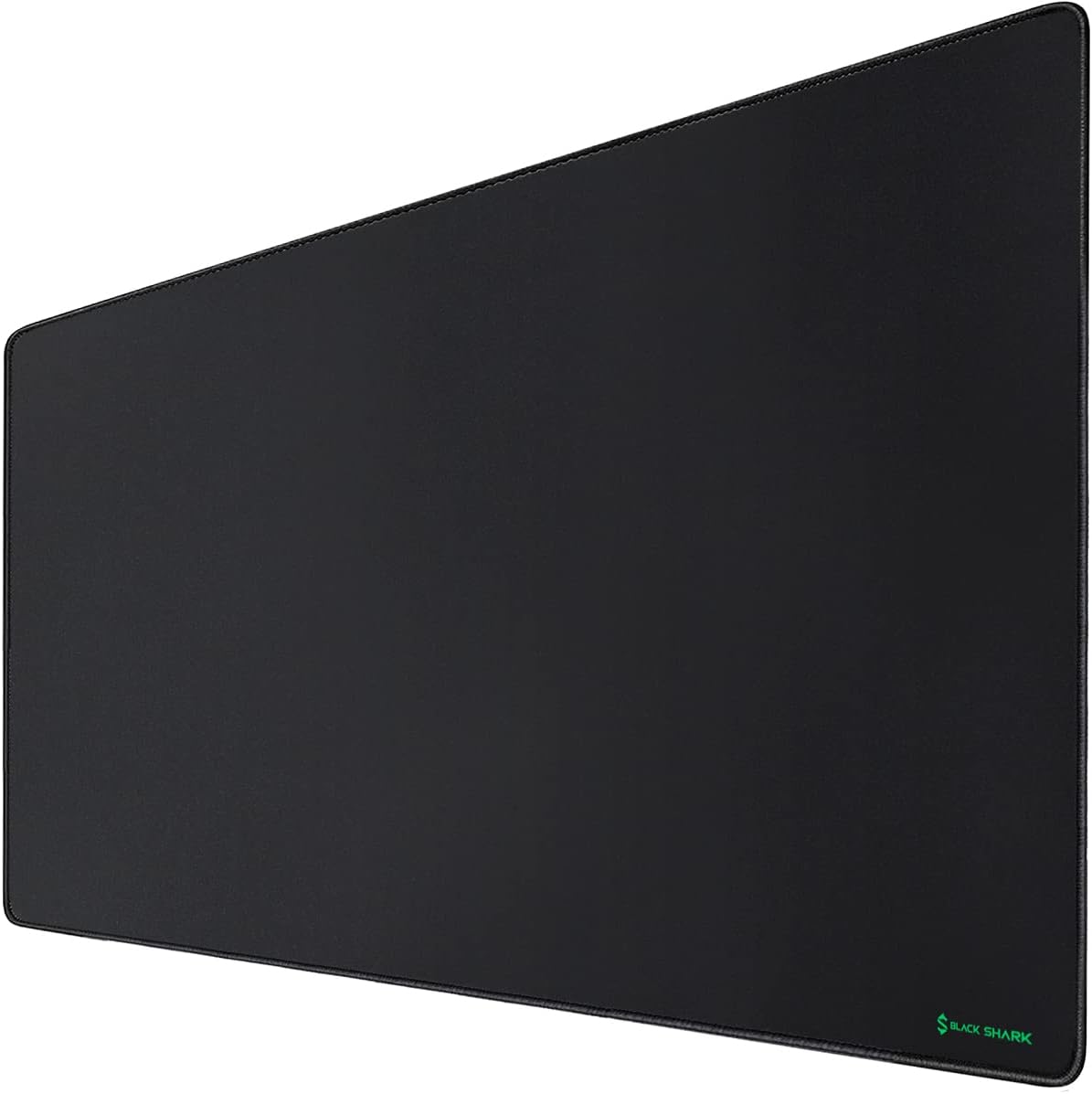 Black Shark Gaming Mouse Pad Desk Mat 47.2” x 23.6”, Oversized Large Mouse Pad, Non-Slip Mousepad, Super-Thick with Special-Textured Surface, Anti-Fray Stitched Edges, Desk Pad Manta P4