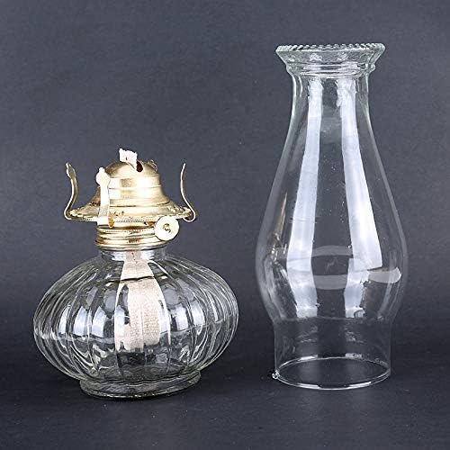 33cm Oil Lamp, Glass, Clear