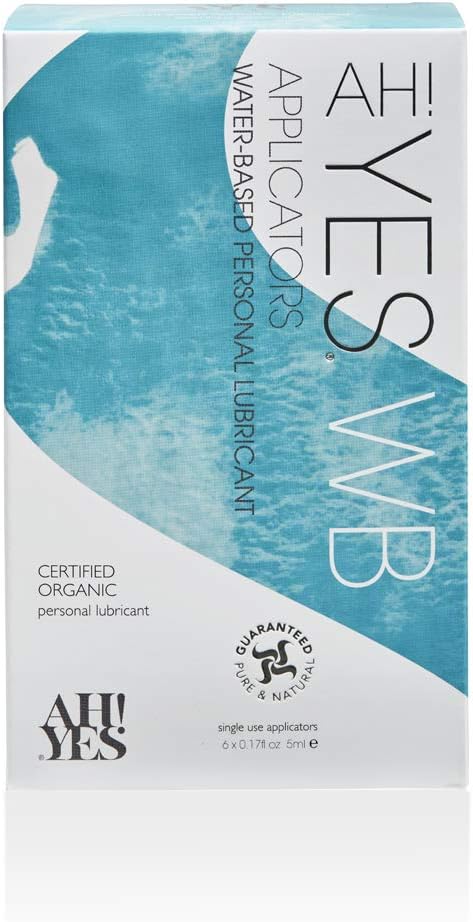 AH! YES WB- Organic Water Based Personal Lubricant with Aloe Vera, pH Matched, x6 Apps 0.17fl oz