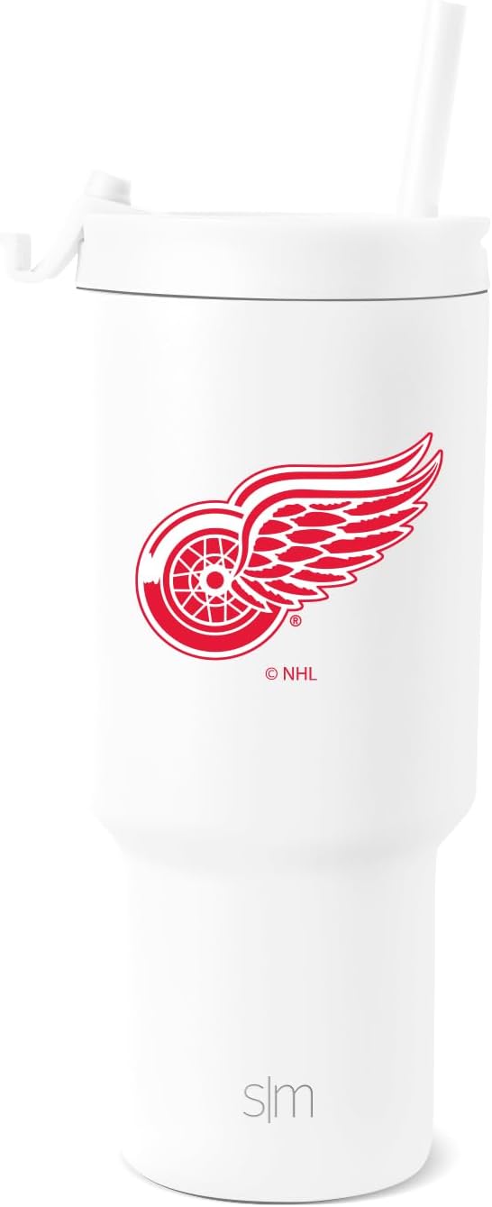Simple Modern Officially Licensed NHL San Jose Sharks 30 oz Tumbler with Flip Lid and Straws | Hockey Insulated Cup Stainless Steel | Gifts for Men Women | Trek Collection | San Jose Sharks