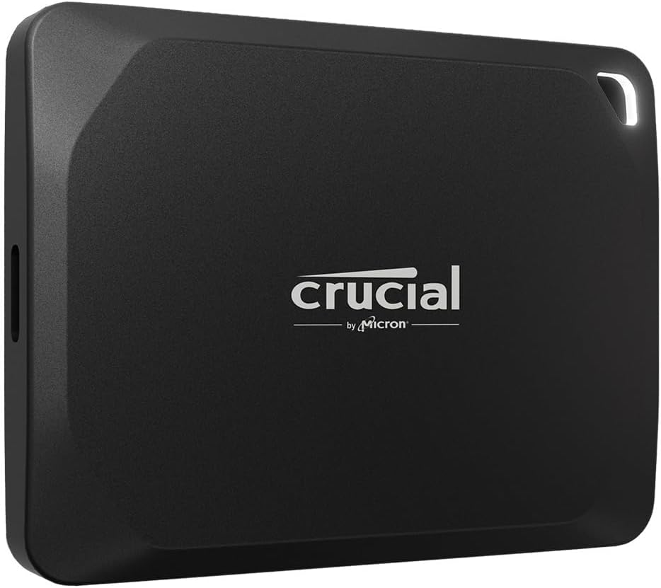 Crucial X10 Pro 2TB Portable External SSD, Up to 2100MB/s Read and 2000MB/s Write, External Solid State Drive, USB-C 3.2, PC and Mac, Dust and Water Resistance - CT2000X10PROSSD902