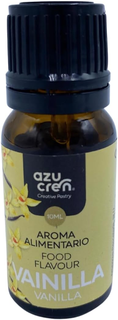 Azucren, Vanilla Extract, Essence & Food Flavouring, for Use in Cakes, Frostings, Beverages, and More, Transparent Color, Gluten-Free, 10g