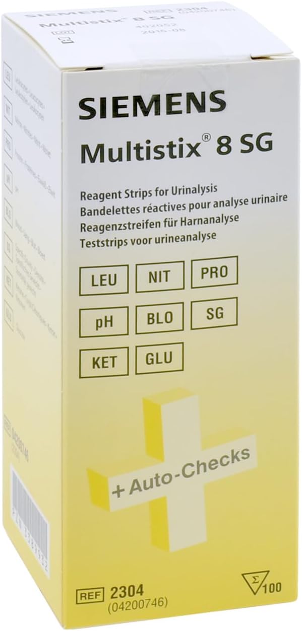 Siemens Multistix 8 SG Urine Reagent Test Strips - 100 Strips per Box: Accurate and Convenient Monitoring
