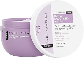 Bare Anatomy Ultra Smoothing Hair Mask Deep Conditioning with Carbohydrate Complex & Niacinamide | For Dry & Frizzy Hair | Sulphate & Paraben Free | For Women & Men | 250 Gm