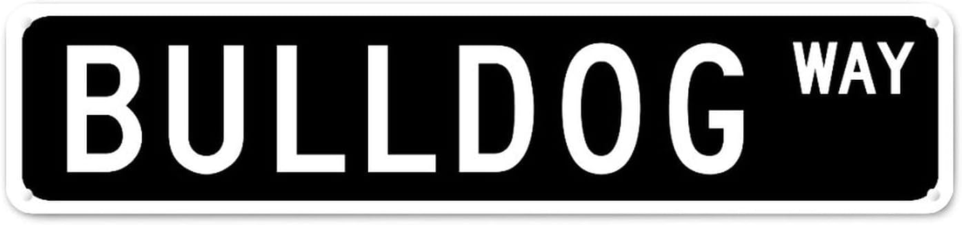 godblessign Bulldog Wall Decor Metal Sign Custom Street Sign Bulldog Gift Metal Sign Poster Dog Lover Gift Tin Sign Quality 18x4in w8pb3eytuhld 0
