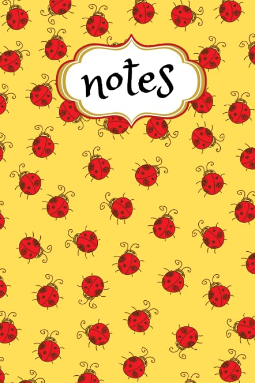 Notes: Ladybird notebook, cheerful ladybug design for gift, journalling, homework, doodling and diary