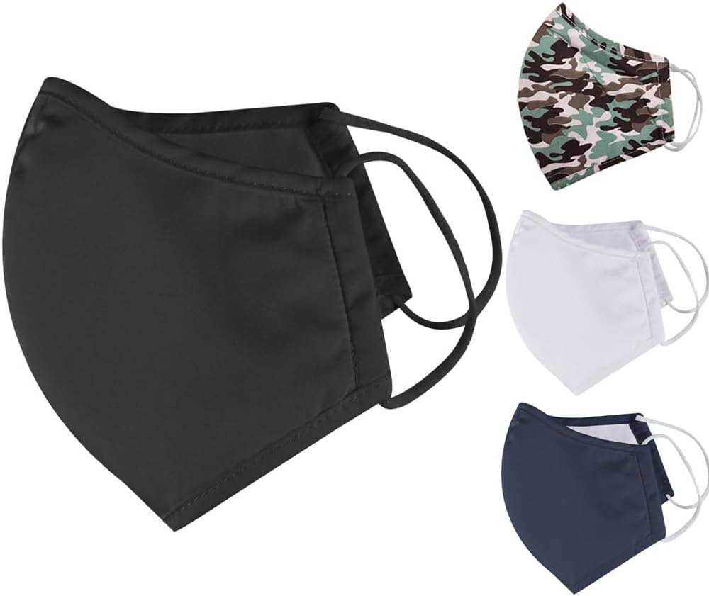 Iron Mountain 5 Pack 3 Layer Polyester Cotton Nano Mesh, Antibacterial 30 x Washable Face Mask