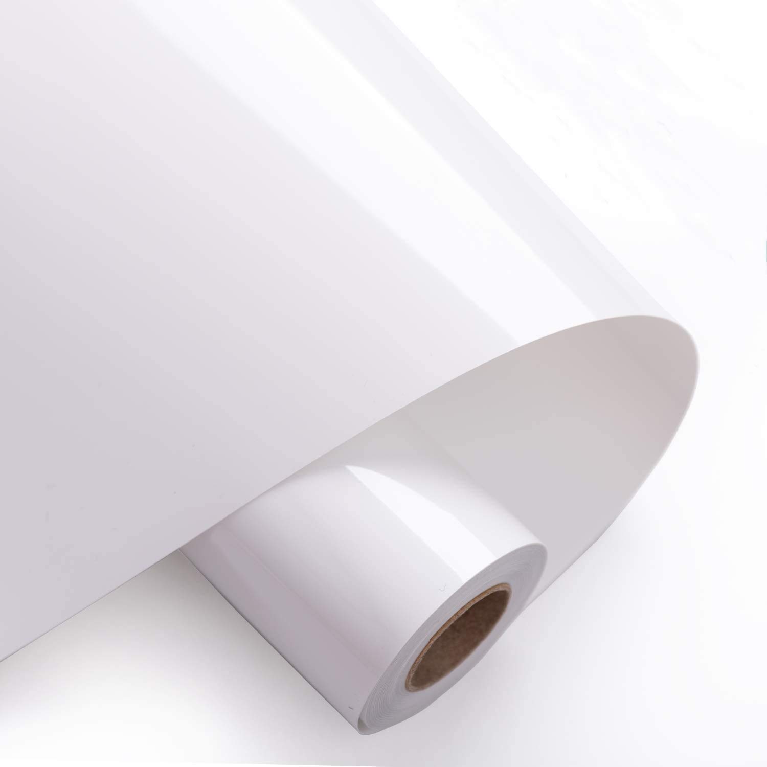 Heat Transfer Vinyl Bundle 12" x 10' Feet Rolls, HTV for Silhouette Cameo Easy to Cut & Weed, DIY Heat Press Design for T-Shirt, Clothes, Hats and Other Textiles (White)