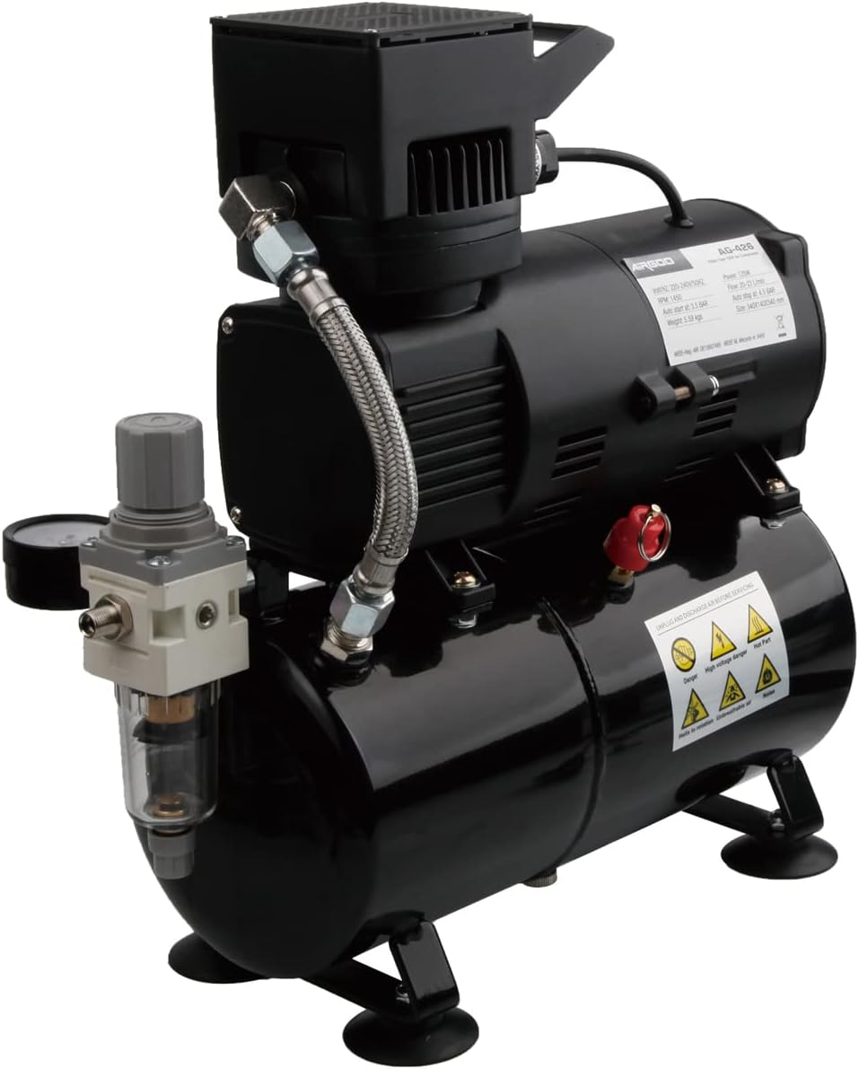 Airgoo luxury airbrush compressor AG-426 with superpower cooling fan and air tank for airbrush spraying