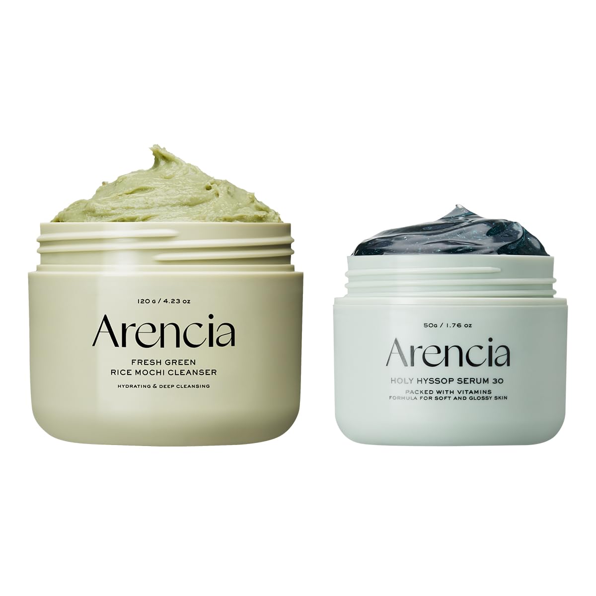 Glass Skin Care Duo [Korean Rice Mochi Facial Cleanser + Glow Hyssop Overnight Mask Serum]