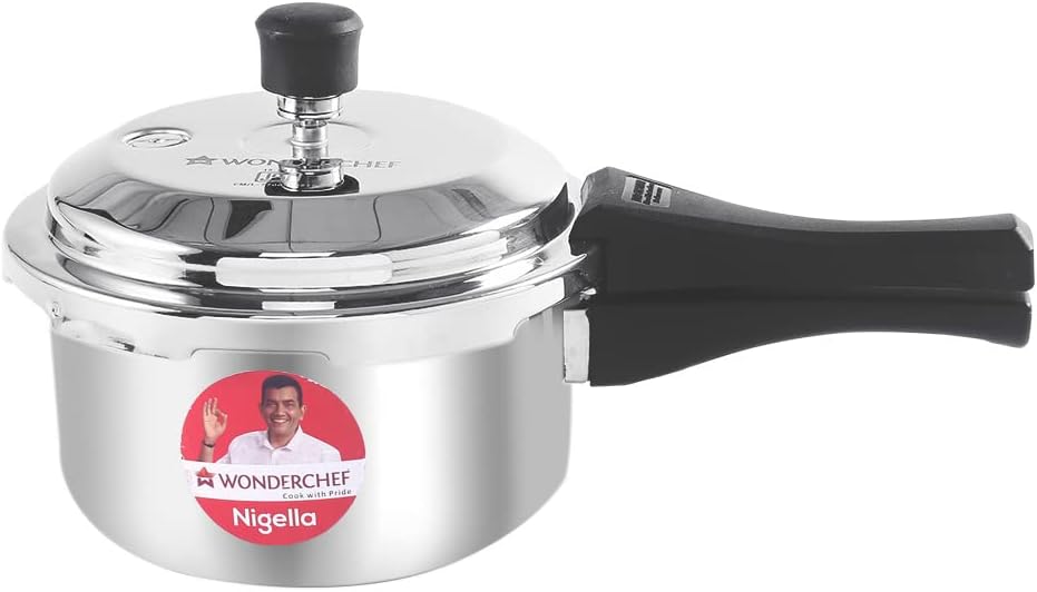 Wonderchef Nigella Tri-Ply Outer Lid Pressure Cooker, 5 Years 3L Silver