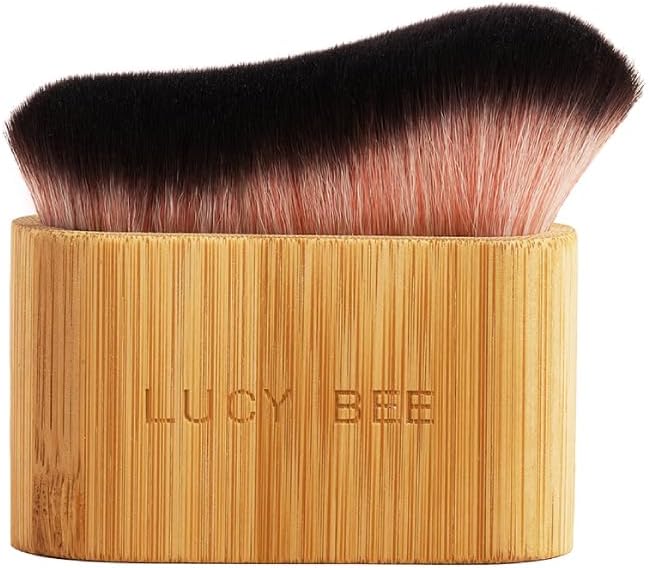 Lucy Bee Blending Brush for Self Tan and Makeup, Sunless Tanner Kabuki Brush, Streak Free Self Tanning Applicator For Face & Body, Natural Looking Tan