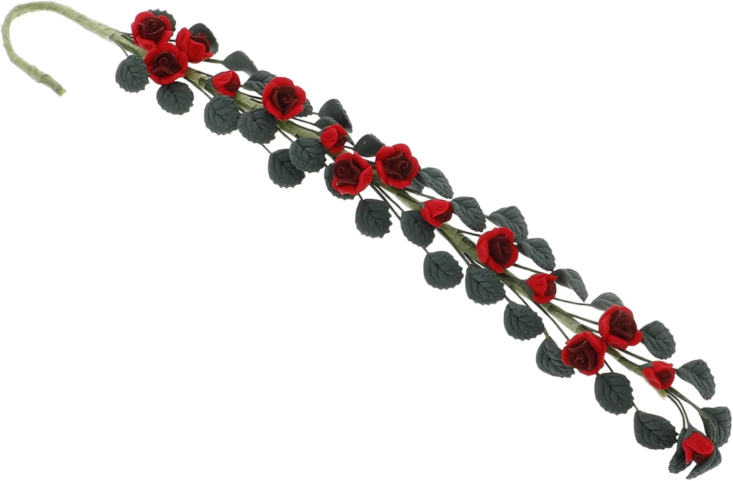 Kisangel Dollhouse Rose Vine Decoration Miniature Plants Realistic Flowers for Dollhouse Accessories and Miniature Garden Decor Bendable and Unique Design