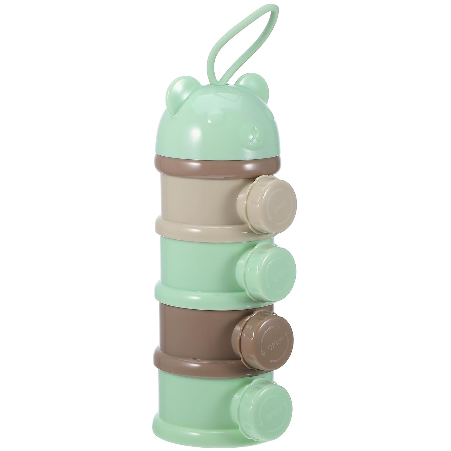 Kisangel 4Layer Milk Powder Box Formula Dispenser On The Go Baby Milk Powder Dispenser Stackable Formula Container for Travel Protein Food