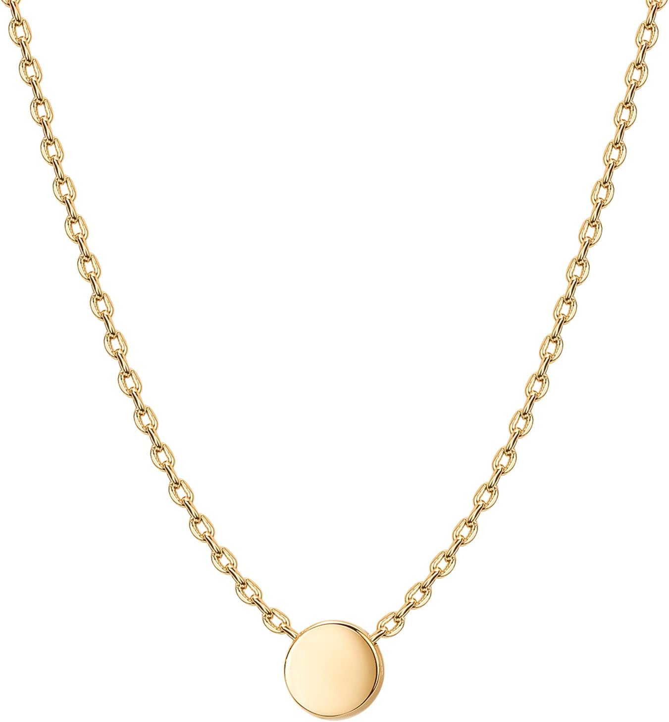PAVOI 14K Gold Plated Dainty Cubic Zirconia Pendant Necklace for Women | Dot, Elephant, Butterfly, Pineapple, Lock, Knot, Palm Tree, Bow, Smiley Pendant | Layering Chain Necklaces