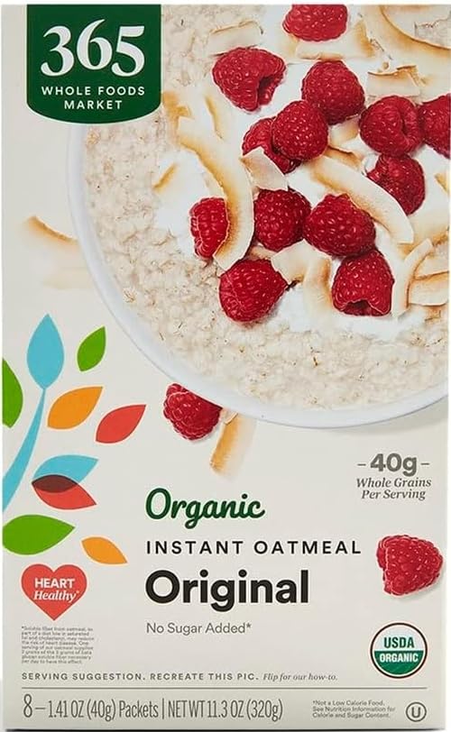 365 by Whole Foods Market, Organic Instant Oatmeal Original 8 Pack, 11.3 Ounce