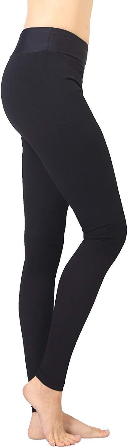 Terramed Just Think Comfort Extra Firm Footless Graduated Compression Microfiber Leggings Opaque Tights for Women (20-30 mmHg) with Control Top (Large) Black