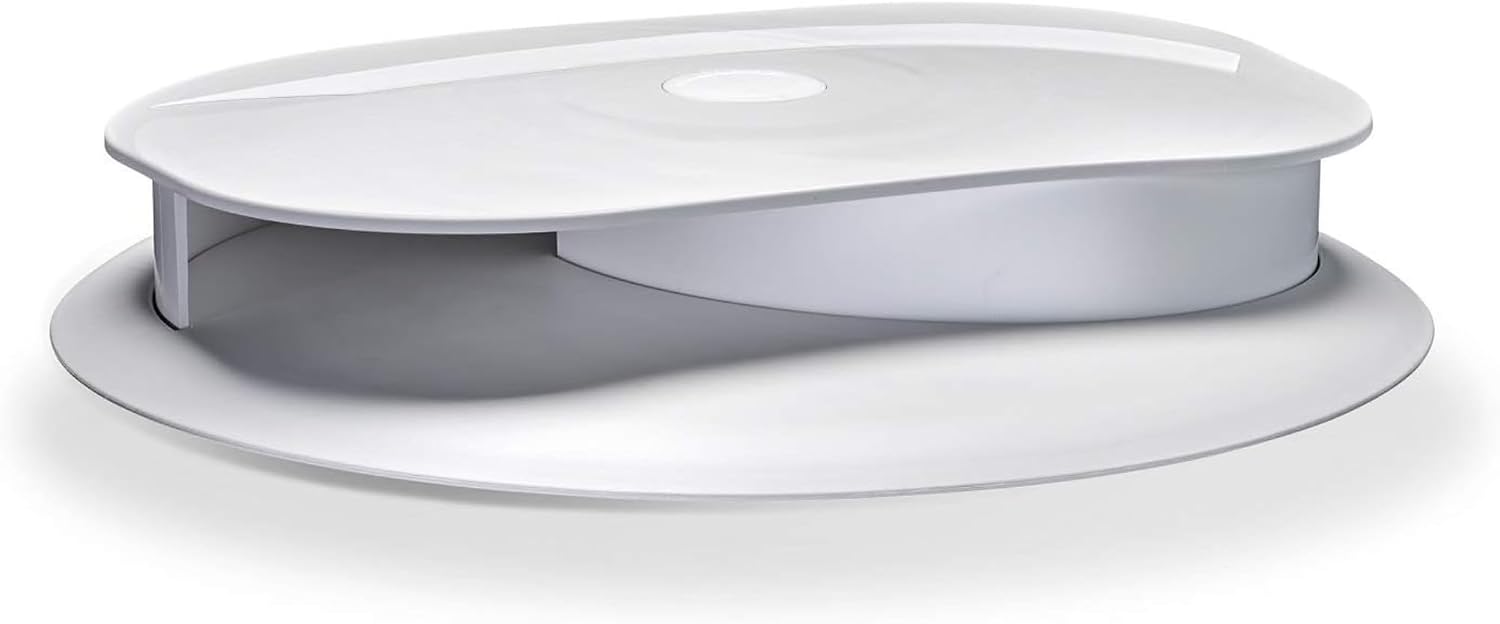 Flettner Low Profile Vent Slimline Van Wind Driven Rotating Roof Vent - White - 252mm Diameter - 58mm Height - Internal Shutter Control