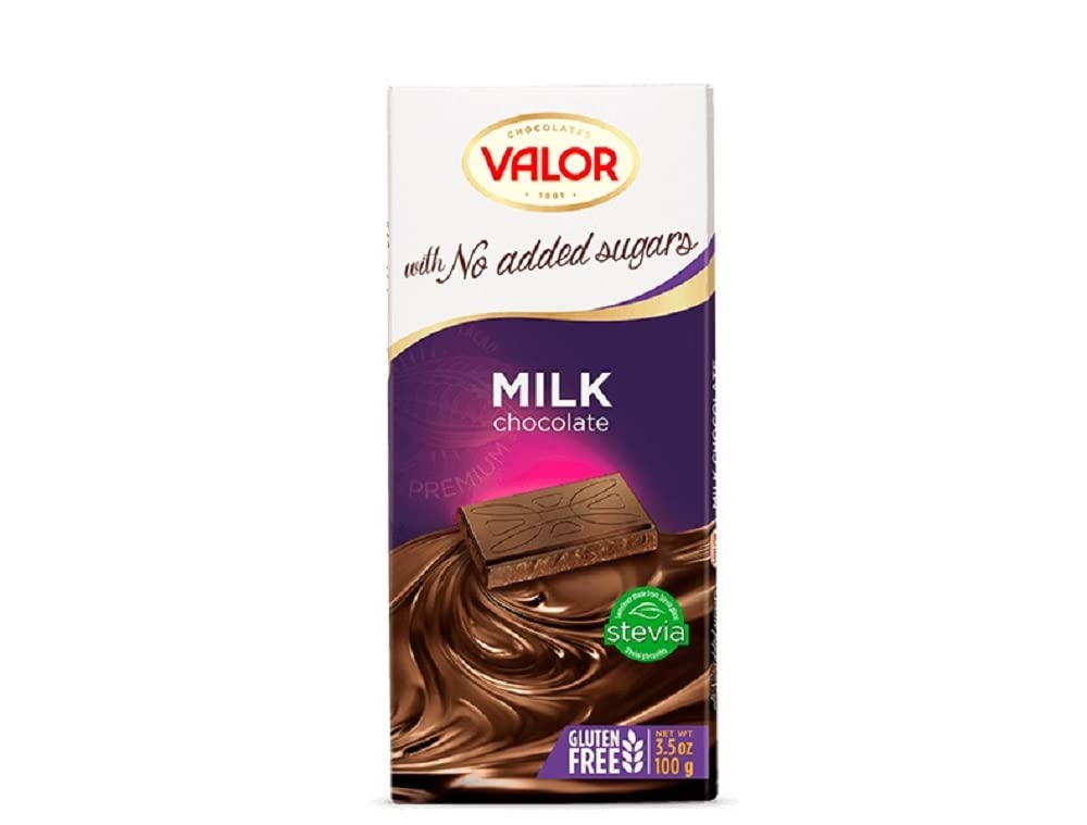 Valor No Sugar Added Milk Chocolate (Pack of 4) 3.5 oz Bars