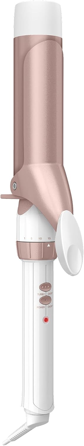 Conair Curling Iron, Double Ceramic, 1 1/2" Barrel, White/Rose Gold