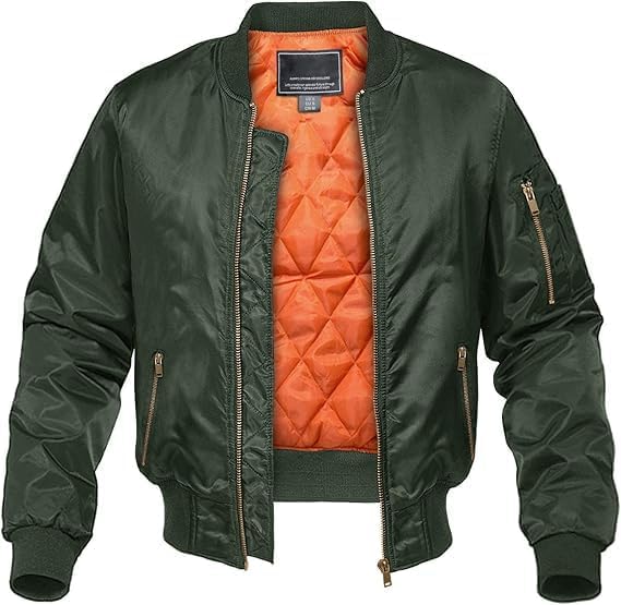 KEFITEVD Bomber Jacket Men Winter Military Flight Mens Jacket Windproof Warm Cargo Coats with 4 Pockets
